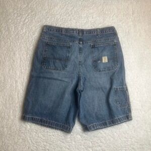 Vintage Eddie Bauer men's blue‎ cargo jorts baggy skater grunge